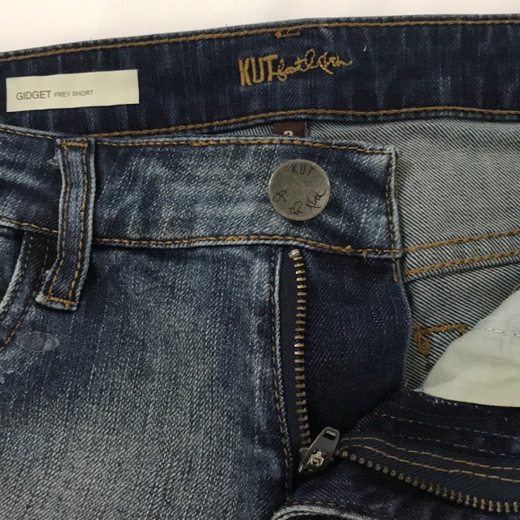 💎 Kut From The Kloth Gidget Frey Denim Shorts - Picture 9 of 12